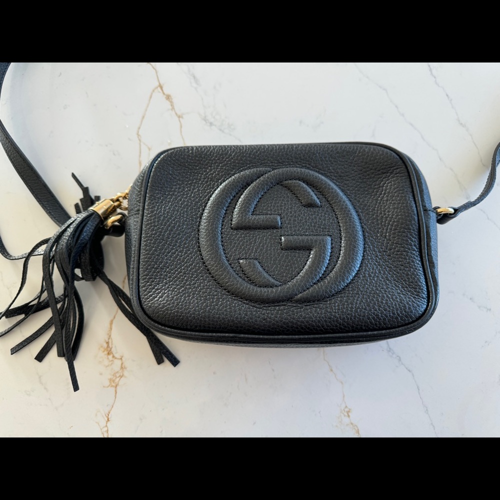 Gucci pebbled calfskin soho disco bag- REAL